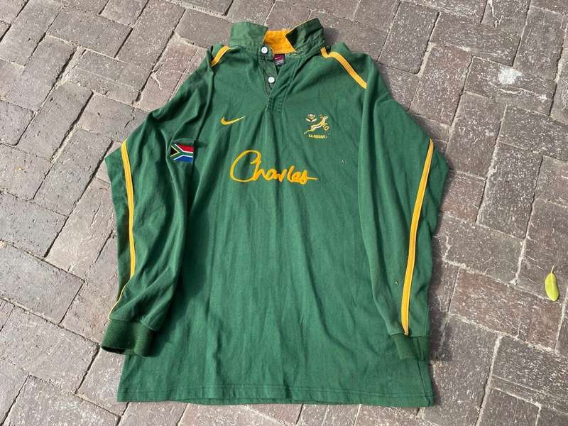 Rugby : Rare Springbok Jersey , Charles ,  no no