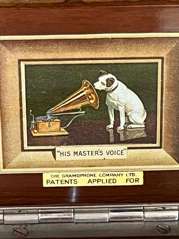 Oak Cased His Masters Voice Gramophone ( Working)