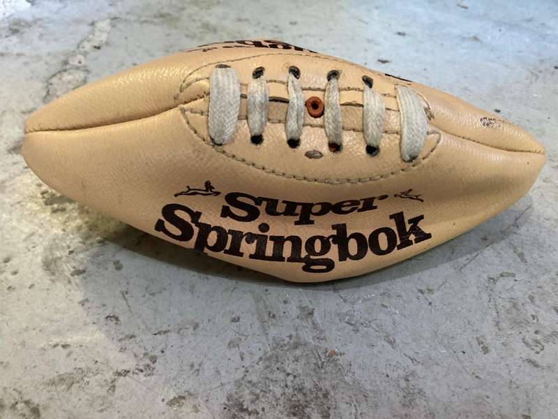 Rugby. Super Rugby Mini Leather Ball in mont condition