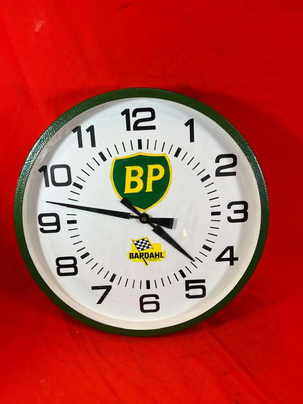 Vintage BP Metal Clock