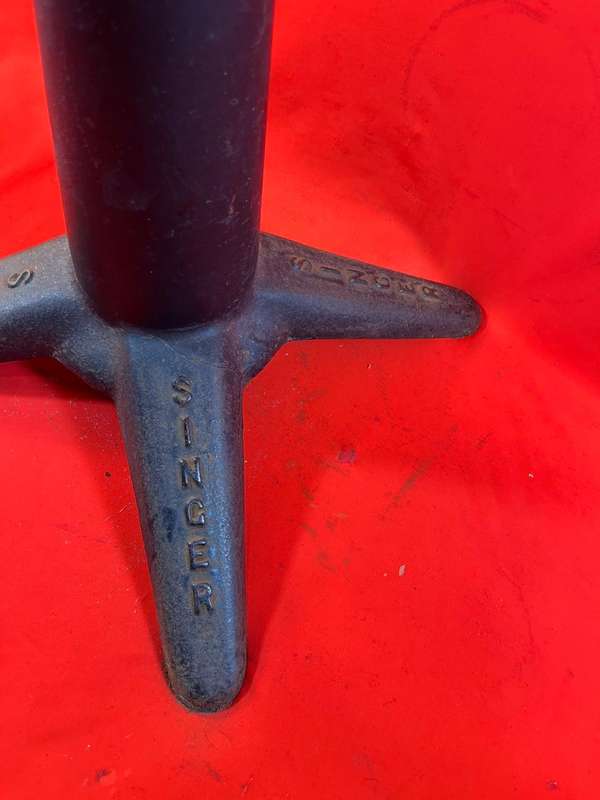 Rare Cast Iron Singer Chair
