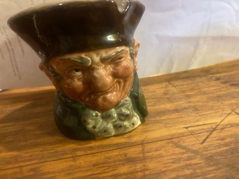 Collection of Royal Doulton character jugs , ashtrays and candle snufflers