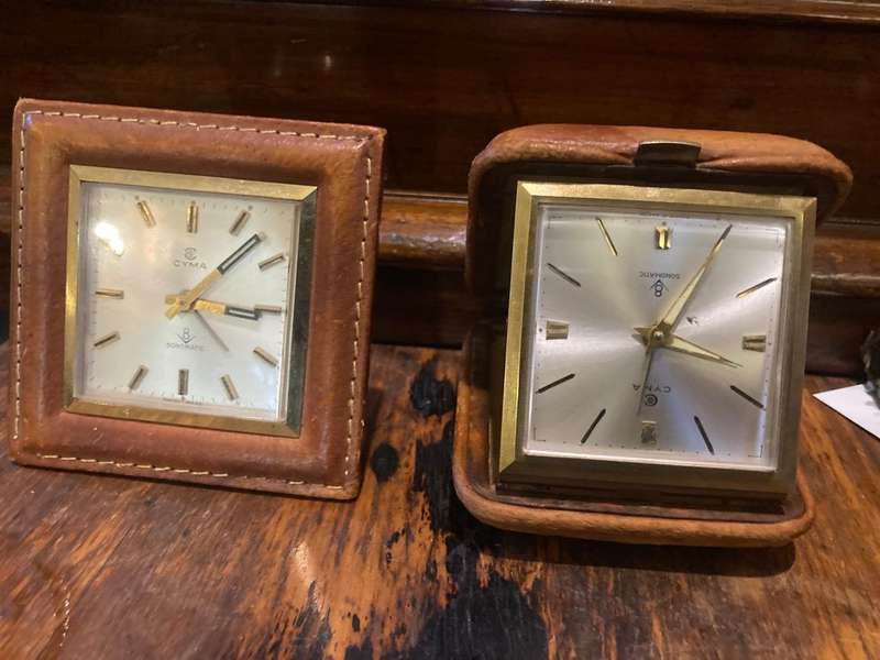 Pair of Vintage Cyma Travelclocks ( working)