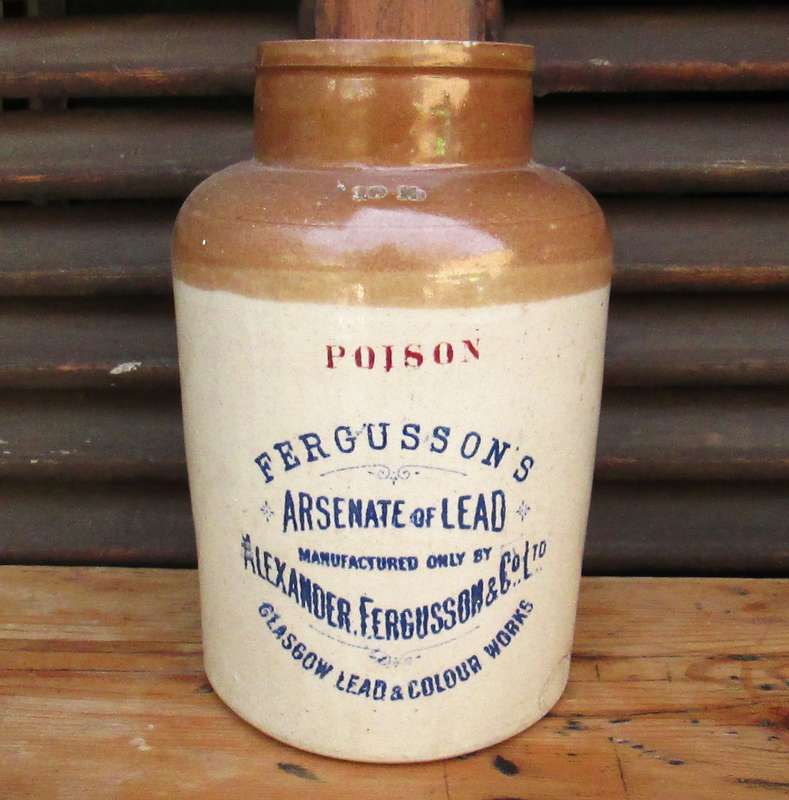 FERGUSSON'S ARSENATE OF LEAD POISON JAR