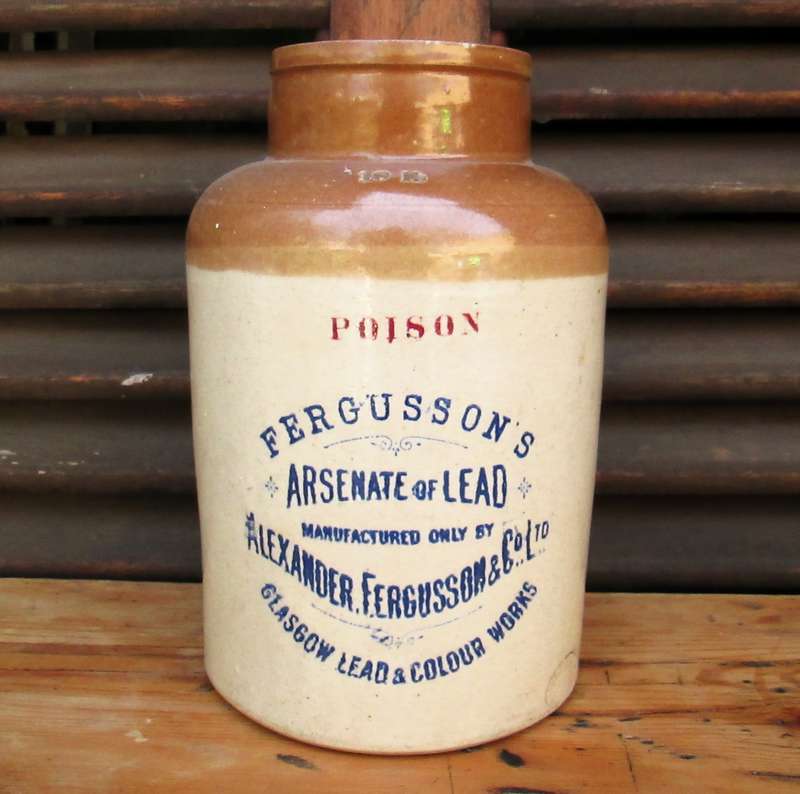 FERGUSSON'S ARSENATE OF LEAD POISON JAR