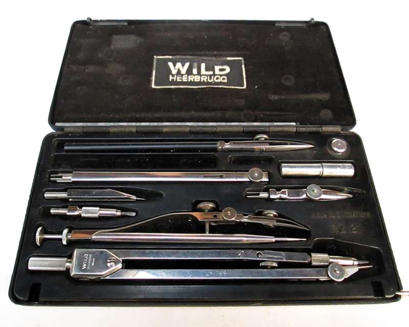 WILD HEERBRUGG COMPASS SET/DRAWING INSTRUMENTS
