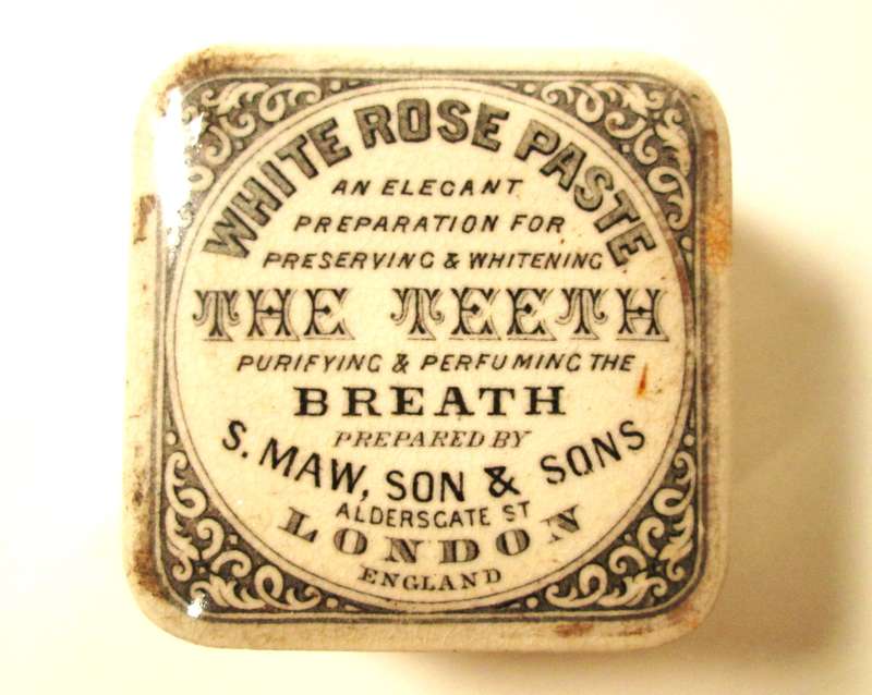 WHITE ROSE PASTE TOOTH PASTE POT AND LID