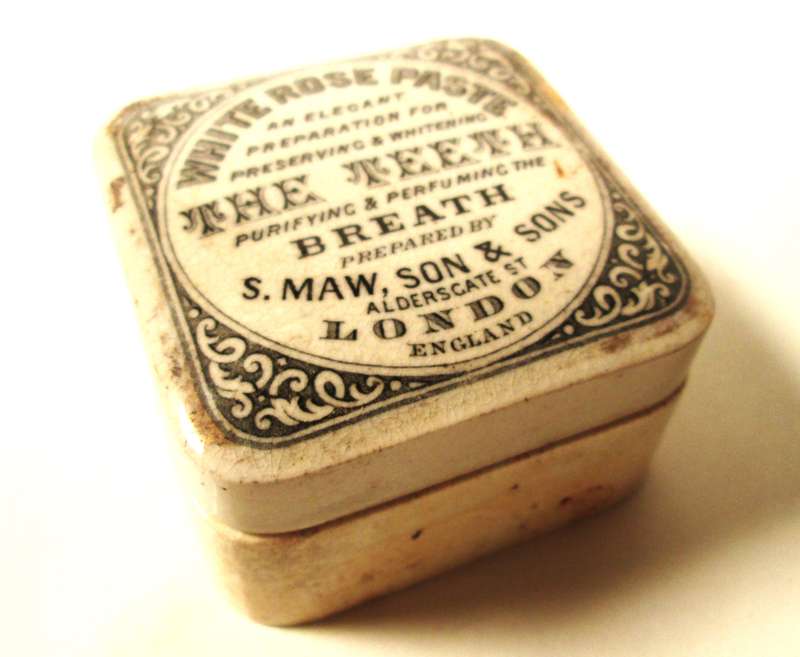 WHITE ROSE PASTE TOOTH PASTE POT AND LID