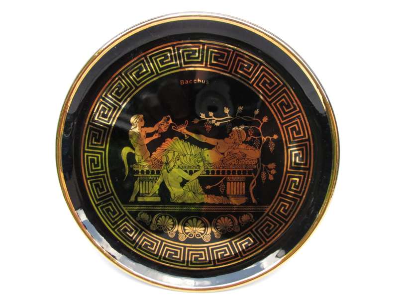 BACCHUS 24K GOLD GREEK PLATE