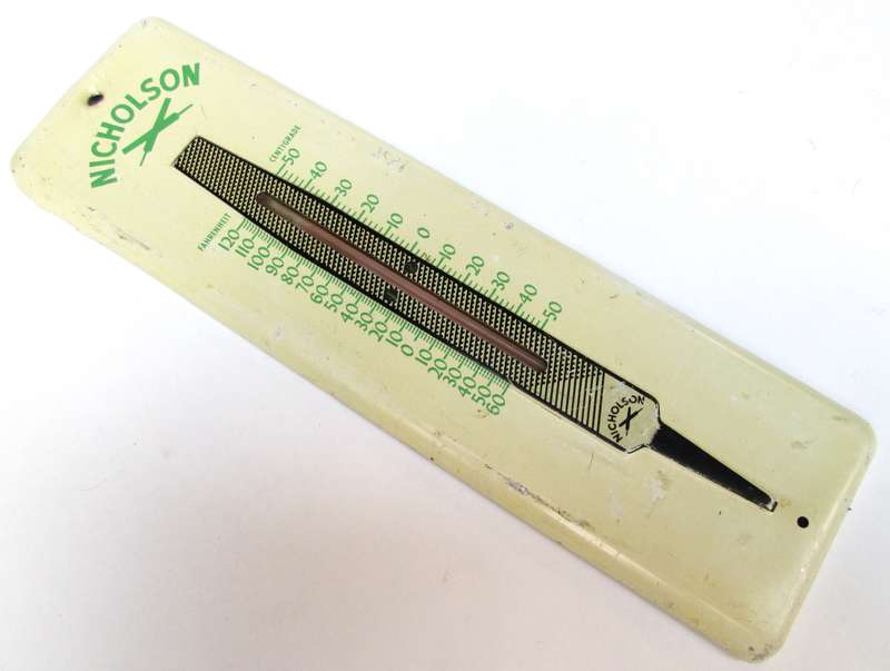 NICHOLSON FILE ADVERTISING THERMOMETER