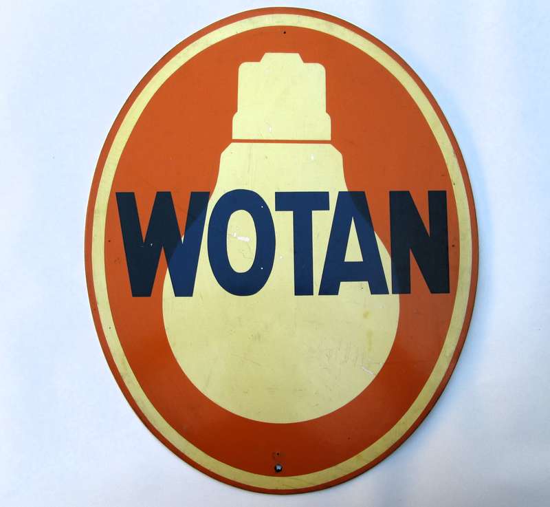 ORIGINAL VINTAGE WOTAN  ADVERTISING SIGN