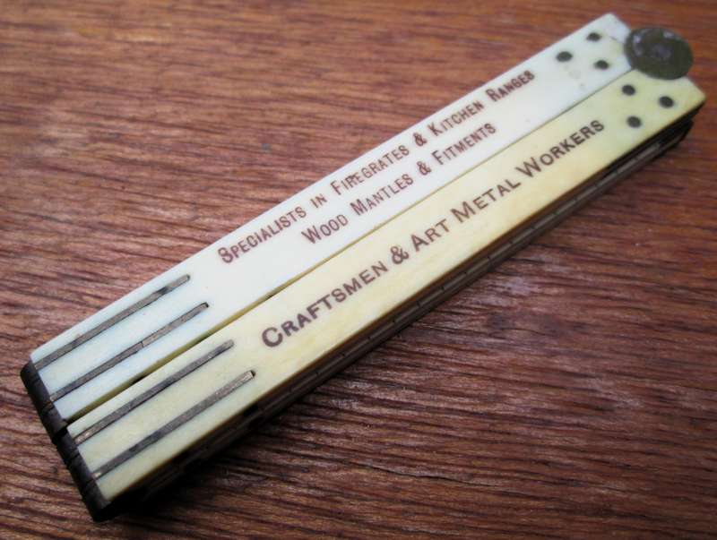 12Inch BONE/IVORY FOLDING RULE