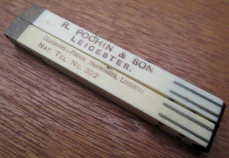 12Inch BONE/IVORY FOLDING RULE