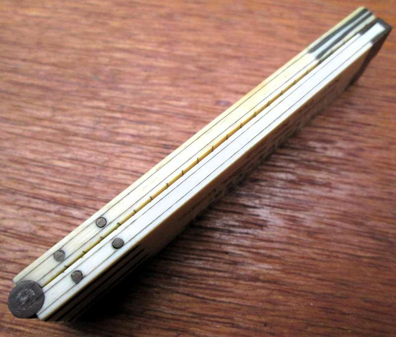 12Inch BONE/IVORY FOLDING RULE