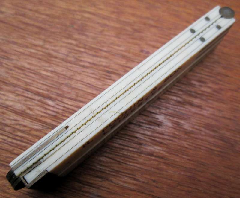 12Inch BONE/IVORY FOLDING RULE
