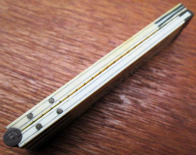 12Inch BONE/IVORY FOLDING RULE