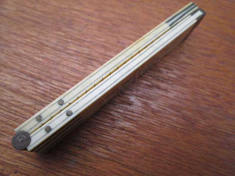12Inch BONE/IVORY FOLDING RULE