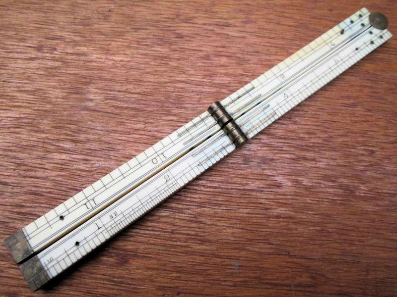 12Inch BONE/IVORY FOLDING RULE