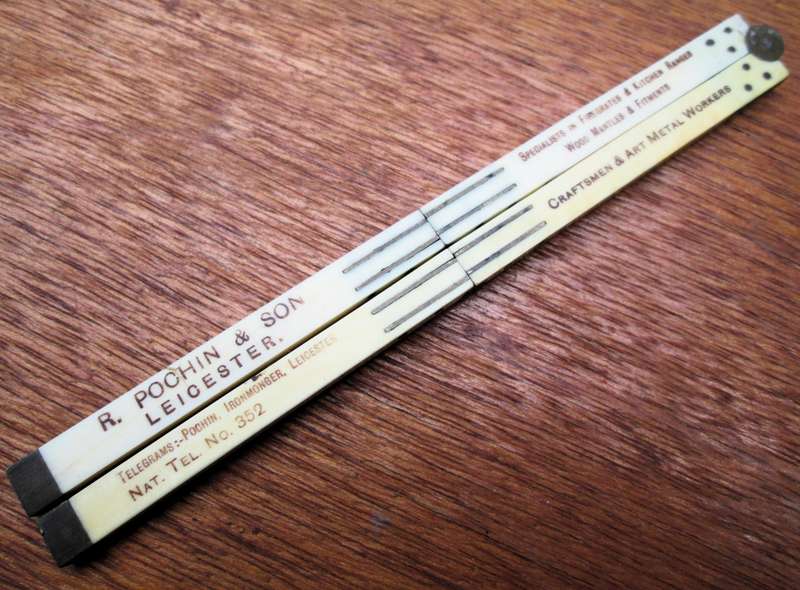 12Inch BONE/IVORY FOLDING RULE