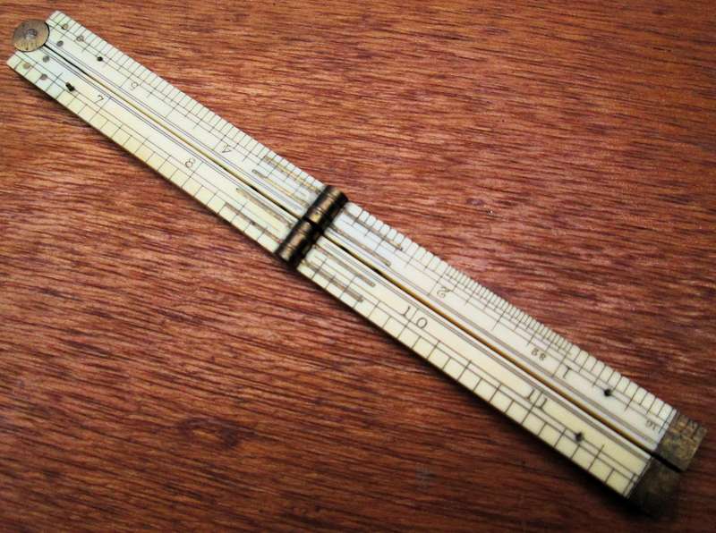 12Inch BONE/IVORY FOLDING RULE