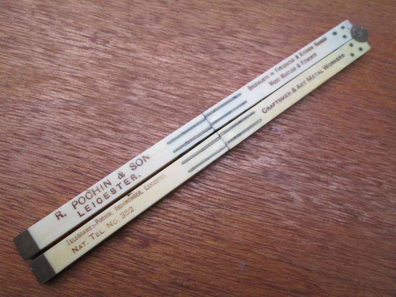 12Inch BONE/IVORY FOLDING RULE