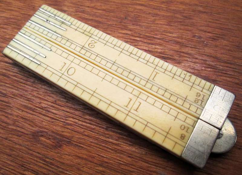 12Inch J RABONE & SONS BONE/IVORY FOLDING RULE