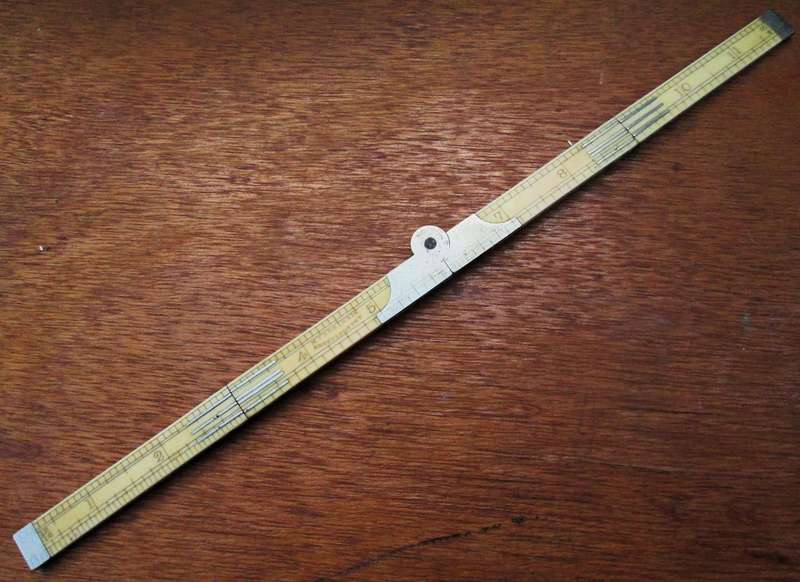 12Inch J RABONE & SONS BONE/IVORY FOLDING RULE