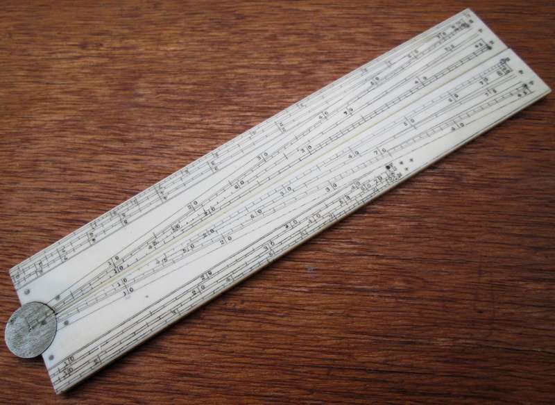 12Inch ANTIQUE BONE FOLDING RULE