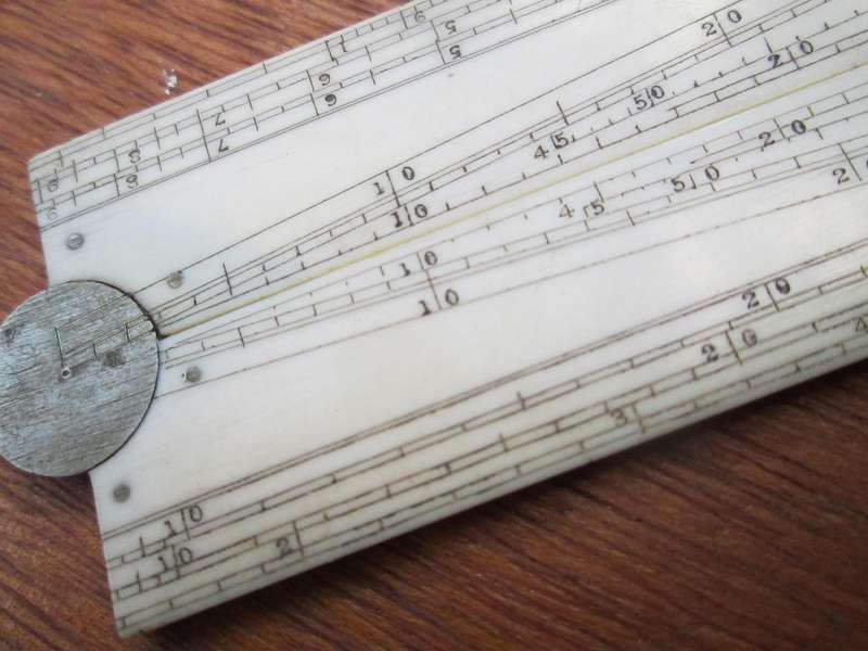 12Inch ANTIQUE BONE FOLDING RULE