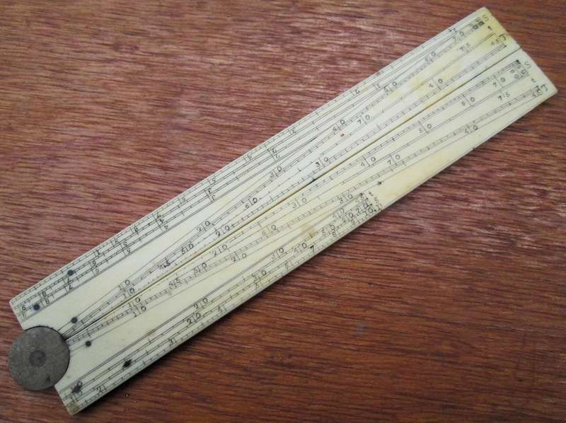 12Inch ANTIQUE BONE FOLDING RULE