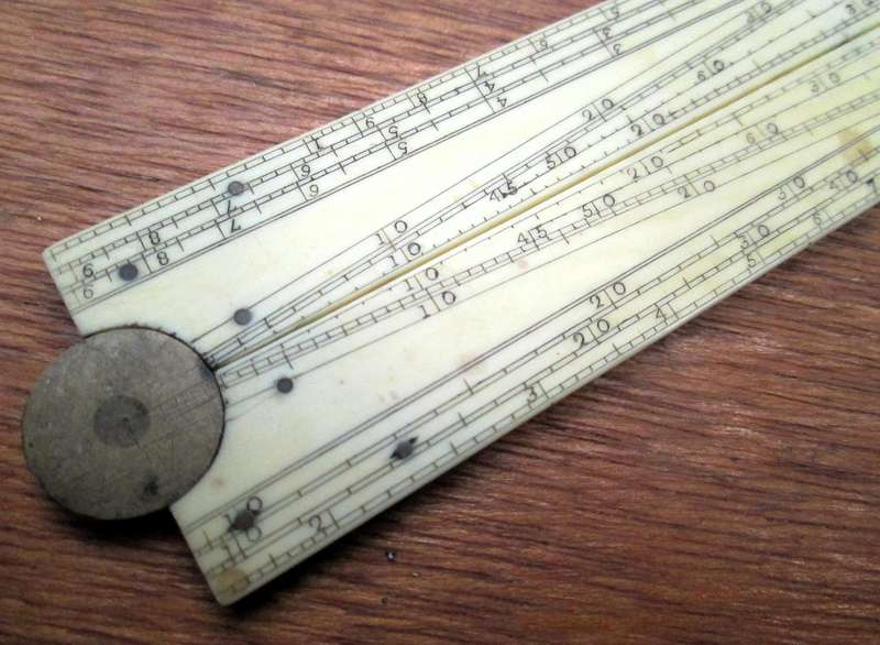 12Inch ANTIQUE BONE FOLDING RULE