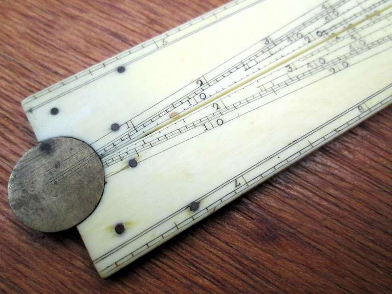 12Inch ANTIQUE BONE FOLDING RULE