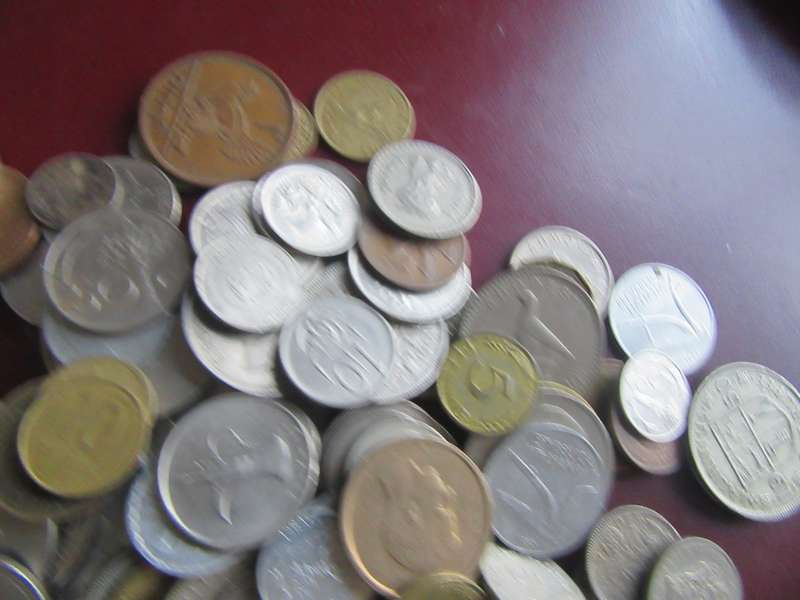 GOOD START FOR THE BEGINNER - 100 ASSORTED INTERNATIONAL COINS- AS  PER SCAN - BID PER ITEM - WS2