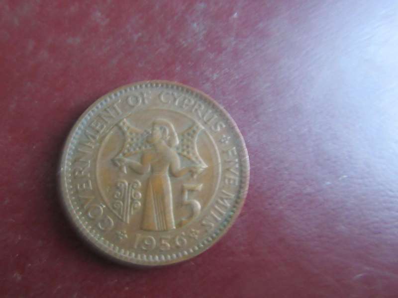 CYPRUS - 5MILLS1956 - C100