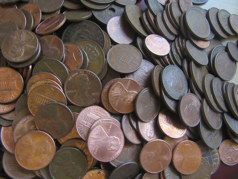 550 INTERNATIONAL COPPER COINS AS PER SCAN