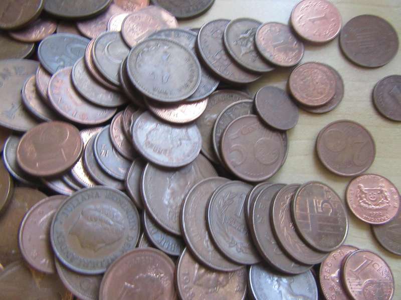 550 INTERNATIONAL COPPER COINS AS PER SCAN