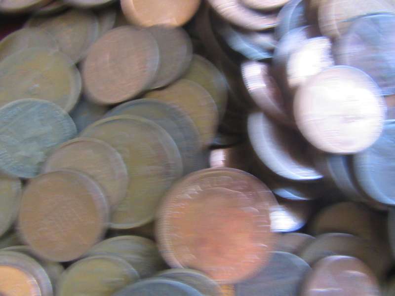 550 INTERNATIONAL COPPER COINS AS PER SCAN