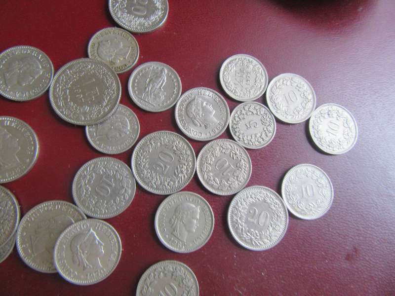 LOT OF 21 SWISS COINS - CO1