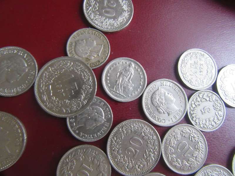 LOT OF 21 SWISS COINS - CO1