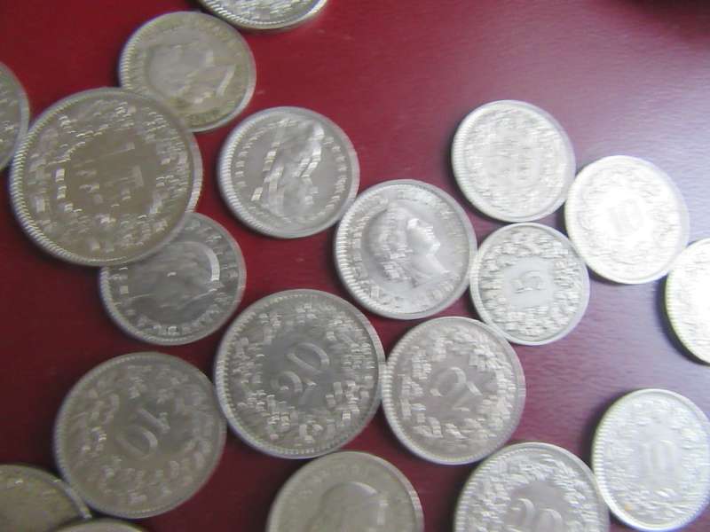 LOT OF 21 SWISS COINS - CO1