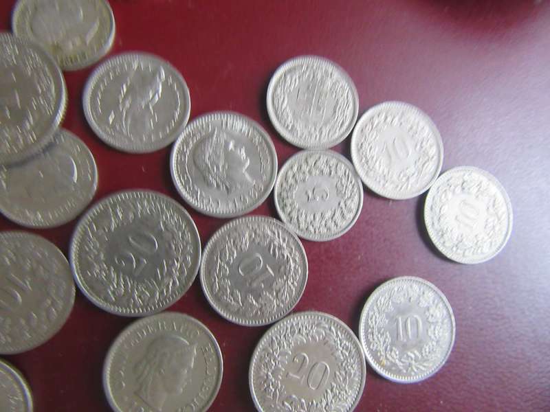 LOT OF 21 SWISS COINS - CO1