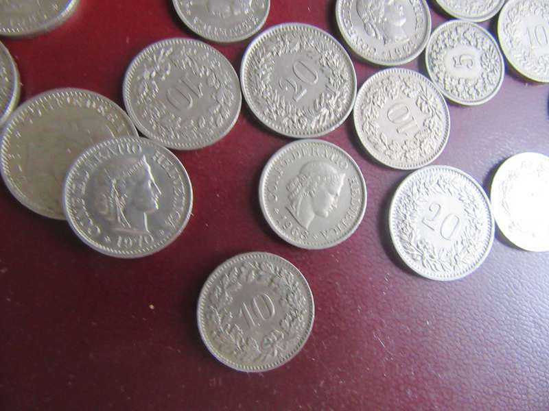 LOT OF 21 SWISS COINS - CO1