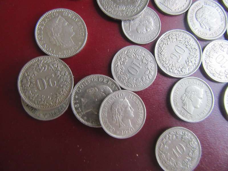 LOT OF 21 SWISS COINS - CO1