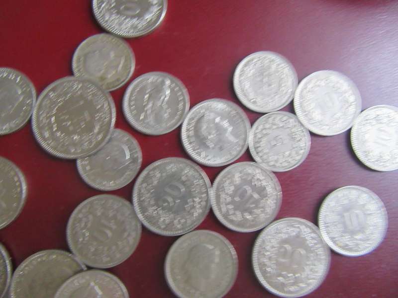 LOT OF 21 SWISS COINS - CO1