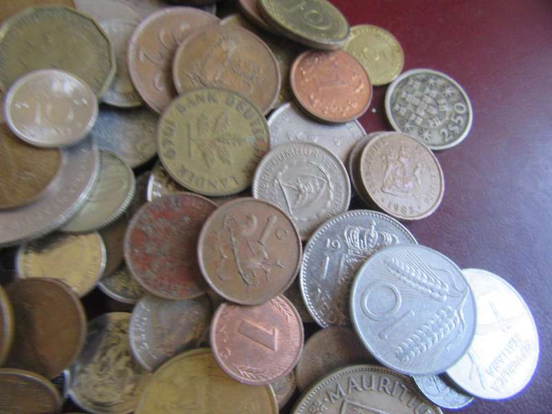 5000g WORLD COINS INCL. RSA COINS - AS PER SCAN -BID PER  50g - LOT15