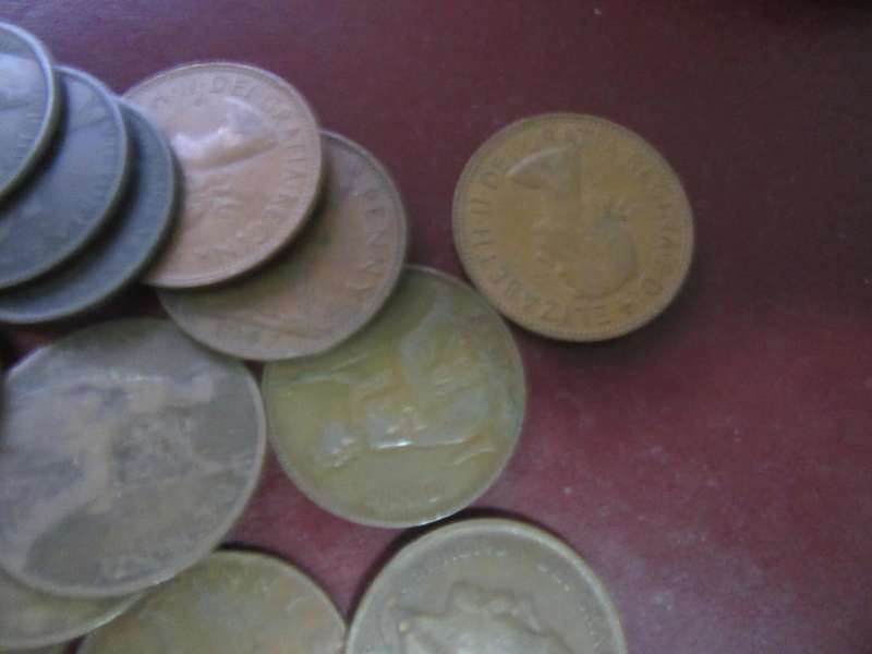 UK 34 old pennies various years as per scan bid per coin lot24