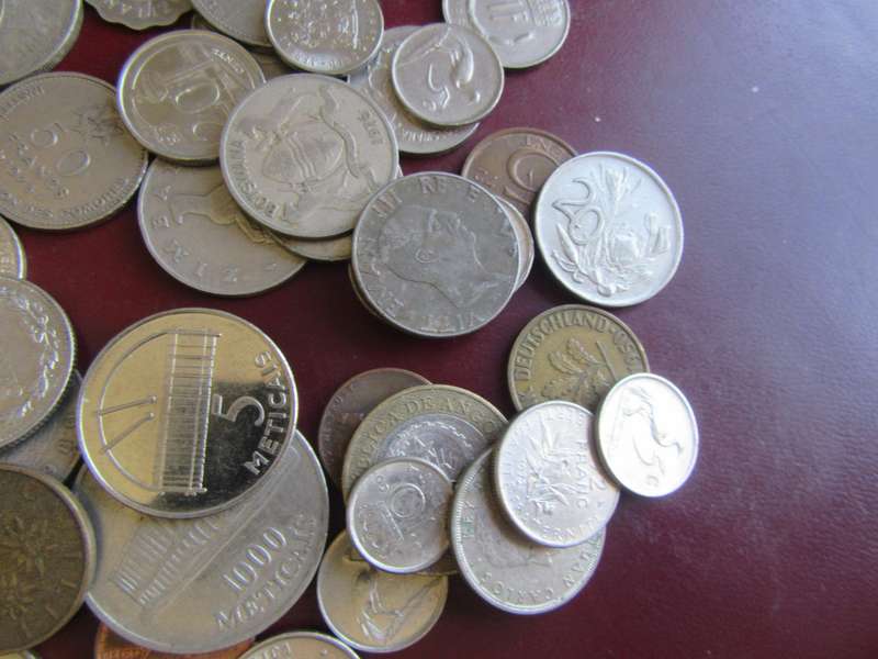 GOOD START FOR THE BEGINNER - 95 WORLD COINS INCL. RSACOINS - AS PER SCAN - LOT27