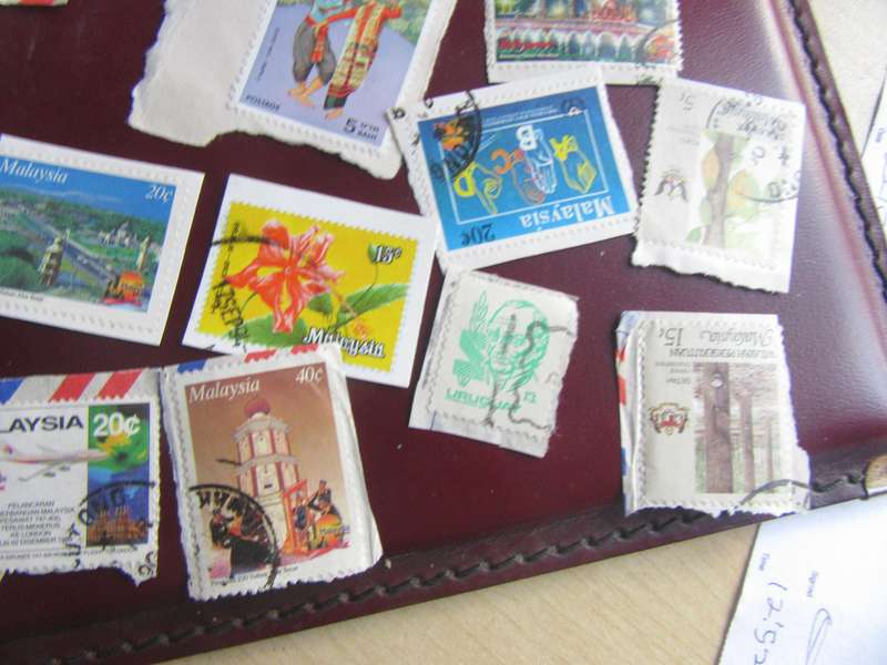 23STAMPS MALAYSIA/THAILAND ON PAPER