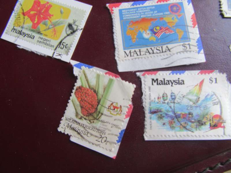 23STAMPS MALAYSIA/THAILAND ON PAPER