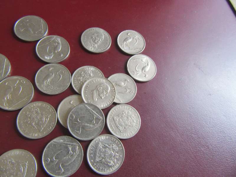 RSA - 18X5CENT COINS - VARIOUS YEARS - AS PER SCAN - AS10A